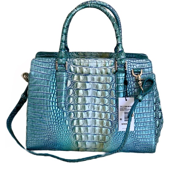 BRAHMIN small  Finley Sea foam OmbreMelbourne Genuine Leather bag - Picture 2 of 9